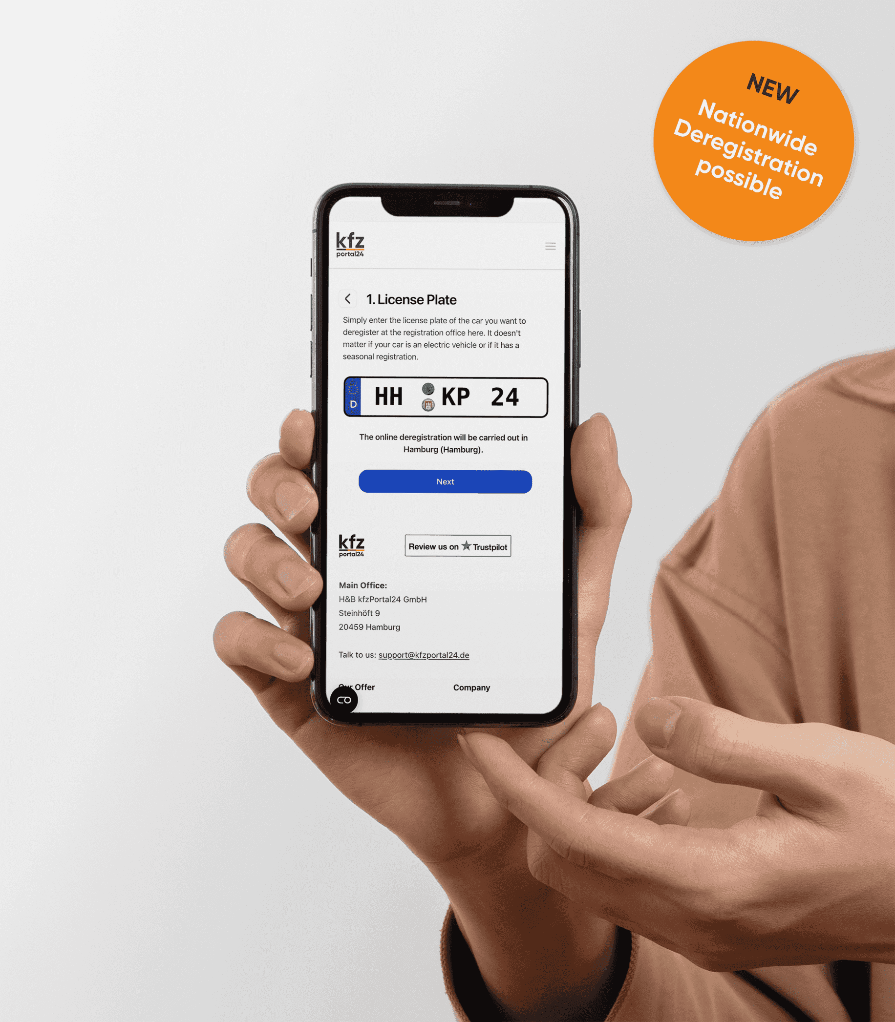 Nutze unseren bequemen Kfz-Ummeldeservice: Einfach per Handy oder Computer Fahrzeug bundesweit ummelden.
