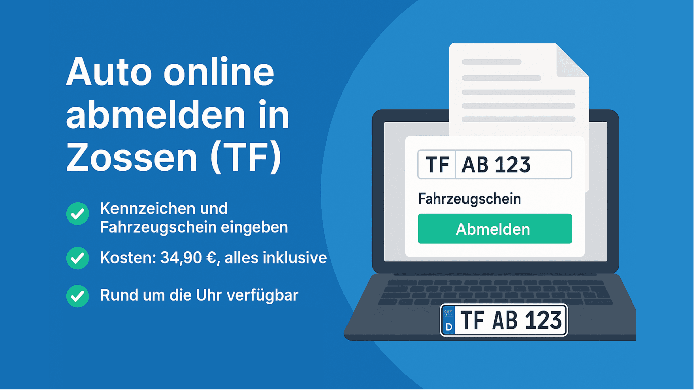 Auto online abmelden in Zossen (TF)