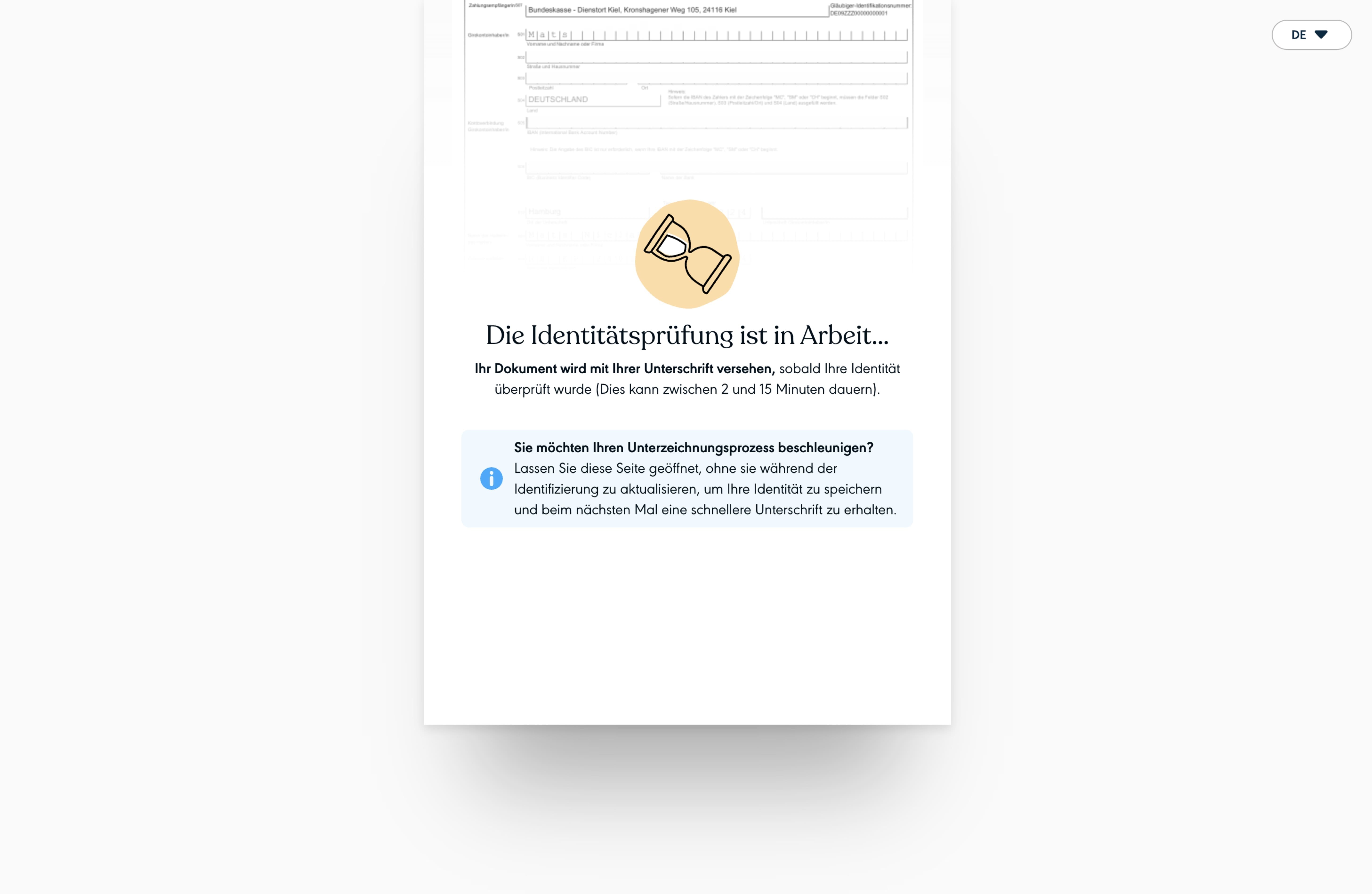 Beispiel digitale Signatur
